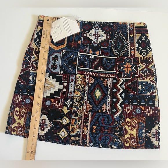 NWT M Y Showroom Boho Quilted Knit Patchwork Skort SZ L (Runs Small) 💖 - Picture 10 of 12